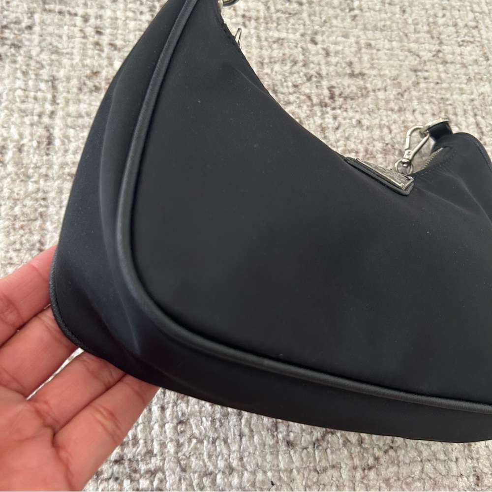 Prada Black Shoulder Bag with Silver Chain - Picture 4 of 16